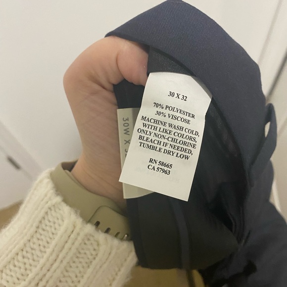 Solid Modern Fit Suit Separates Navy Trouser 30X32 - Picture 4 of 5